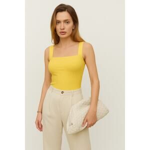 Reformation Jeans Canyon Knit Tank in yellow XS